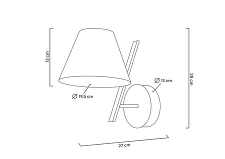 Lampa ścienna MAGO czarna