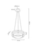 Lampa wisząca SATURNUS 47 DUO złota - LED, szkło, stal szczotkowana