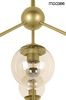 Lampa wisząca ASTRIFERO 10 złota/ bursztynowa