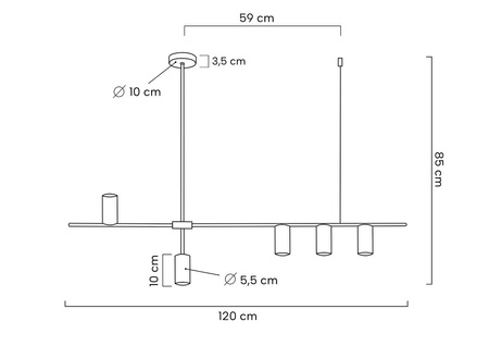Lampa wisząca MODERNO czarna