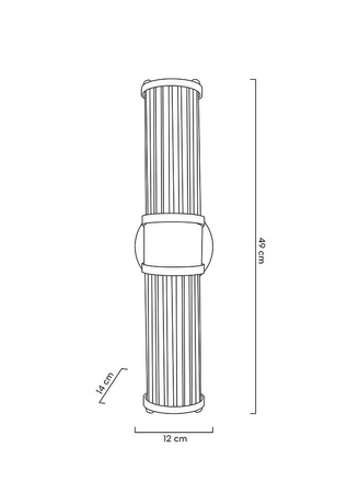 Lampa ścienna PILAR TWIN złota