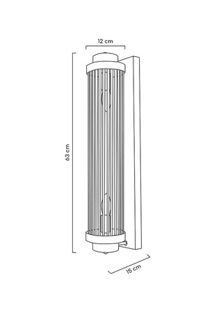 Lampa ścienna COLUMN 60 srebrna