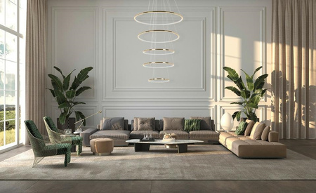 Lampa wisząca RING SLIM L złota