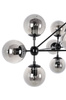 MOOSEE lampa wisząca PLANETARIO 10        czarna - klosze dymione