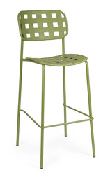 BIZZOTTO krzesło barowe ogrodowe CLOVER   zielone