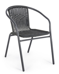 BIZZOTTO krzesło ogrodowe RIPLEY czarne