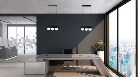 Lampa wisząca DROPS 3 czarna