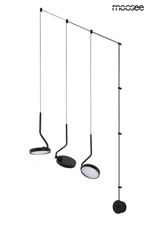 Lampa ścienna FLAT 3 czarna
