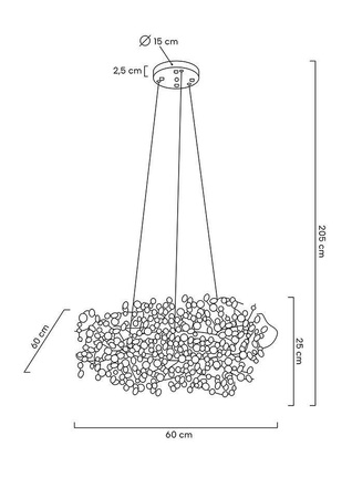 Lampa wisząca MONETE 60 złota