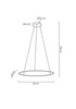 Lampa wisząca RING SLIM 60 złota
