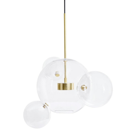 Lampa wisząca CAPRI 4 złota - 60   LED, aluminium, szkło