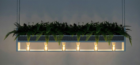 MOOSEE lampa wisząca / kwietnik SEMIRA    180 INDUSTRIAL biała