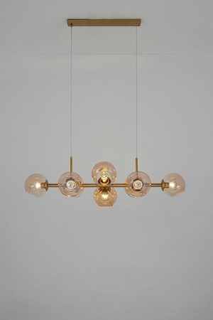 Lampa wisząca ROMEO GOLD złota / bursztynowa