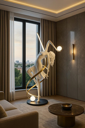 Lampa podłogowa DANCING QUEEN  biała