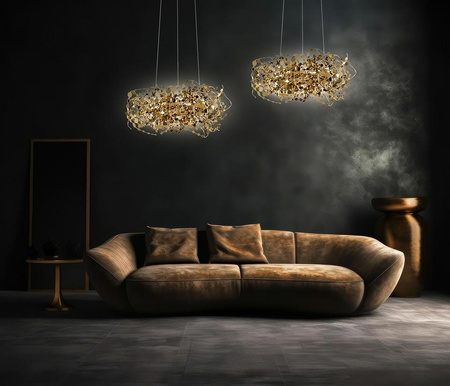Lampa wisząca MONETE 80 złota