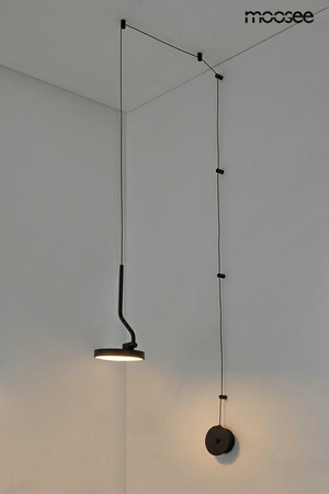 Lampa ścienna FLAT czarna
