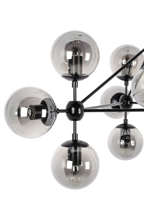 MOOSEE lampa wisząca PLANETARIO 10        czarna - klosze dymione