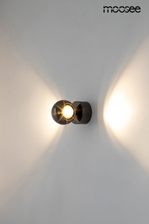 Lampa ścienna EOS czarny chrom