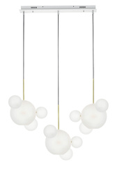 MOOSEE lampa wisząca CAPRI LINE 3 złota / biała - 180 LED, aluminium, szkło