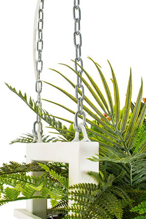 MOOSEE lampa wisząca / kwietnik SEMIRA    180 INDUSTRIAL biała