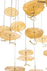 Lampa wisząca LEAFS DISC złota