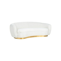 RICHMOND sofa WAYLON BOUCLE - biała, podstawa złota