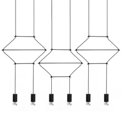 MOOSEE lampa wisząca FLUSSO LINE 6        czarna