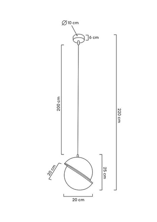 Lampa wisząca GLOBE 20 złota