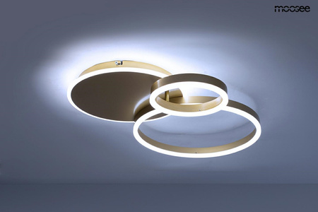 MOOSEE lampa sufitowa / plafon RINGS 3    złota