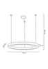 Lampa wisząca RING LUXURY 90 złota - LED, chromowane złoto