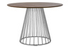 Stół GLAM WALNUT 110 - fornir orzechowy, chromowana podstawa