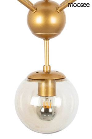 Lampa wisząca ASTRIFERO 15 złota / bursztynowa