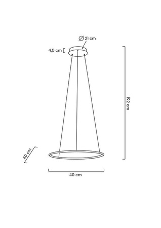 Lampa wisząca RING SLIM 40 złota