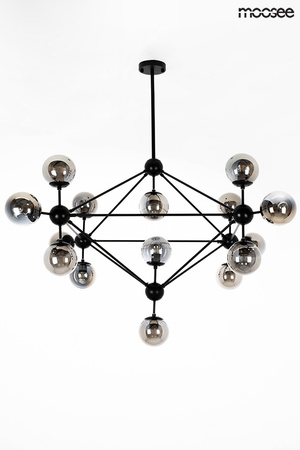 Lampa wisząca ASTRIFERO 15 czarna / bursztynowa