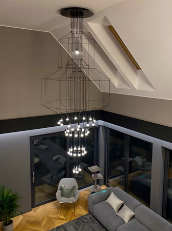 MOOSEE lampa wisząca FLUSSO 43 GRANDE     czarna