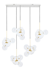 MOOSEE lampa wisząca CAPRI LINE 5 złota   - 300 LED, aluminium, szkło