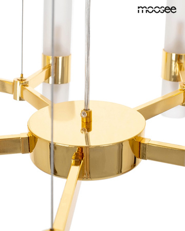 Lampa wisząca TUBS 10 złota
