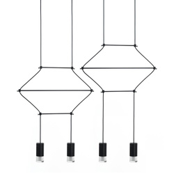 MOOSEE lampa wisząca FLUSSO LINE 4        czarna