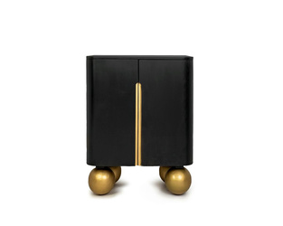 MaMaison komoda ORGANIC SHORT czarna /    złota / drewno