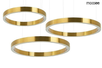 MOOSEE lampa wisząca RING 80 + 80 + 100   złota na jednej podsufitce