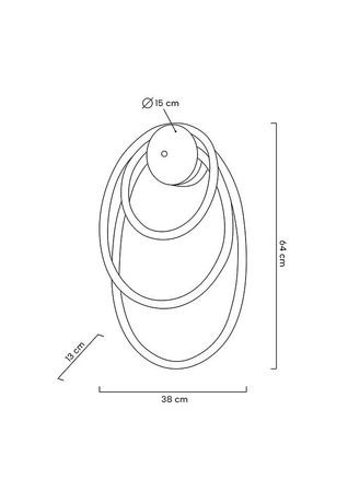 Lampa ścienna SERPIENTE złota