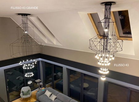MOOSEE lampa wisząca FLUSSO 43 GRANDE     czarna