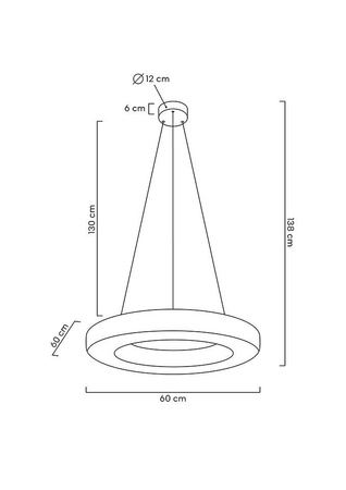 Lampa wisząca ALLISIA 60 złota