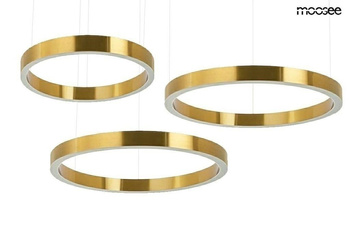 MOOSEE lampa wisząca RING 60 + 80 + 80 złota na jednej podsufitce