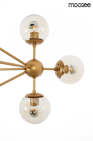 Lampa wisząca ASTRIFERO 15 złota / bursztynowa