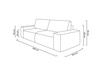 Sofa PILLOW z funkcją spania jasny beż