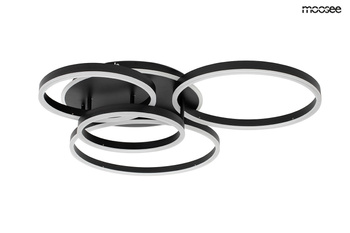 MOOSEE lampa sufitowa / plafon RINGS 5    czarna