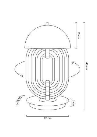 Lampa stołowa BOTTEGA złota / biała