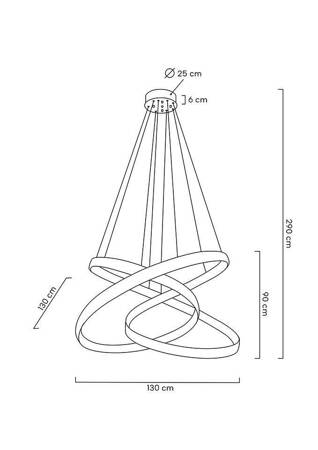 Lampa wisząca WAVE 130 chrom