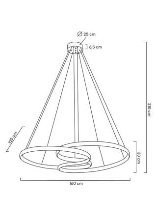 Lampa wisząca WAVE 160A chrom